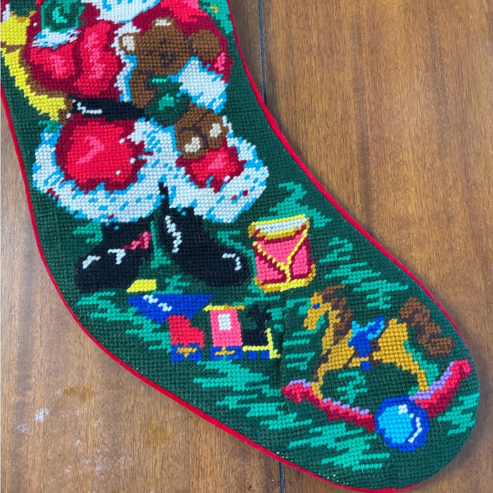 Needlepoint Christmas Stocking - Picture 3 of 5